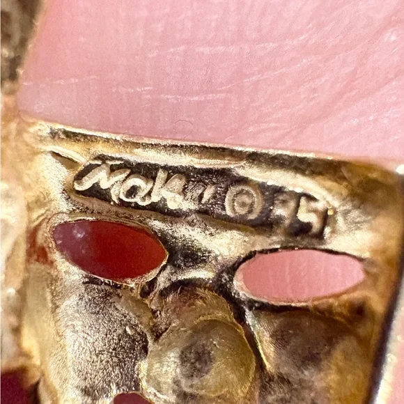 14K Drama Comedy Mask Pendant Yellow Gold Michael Anthony Actor Theater Thespian - Picture 14 of 14